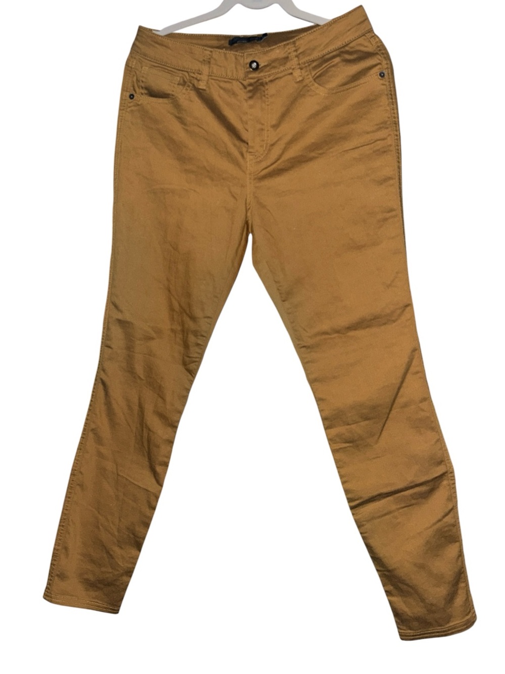 prAna Women’s Oday Jeans Size 10 camel color Straight Leg Pants 30” Inseam - Picture 4 of 8